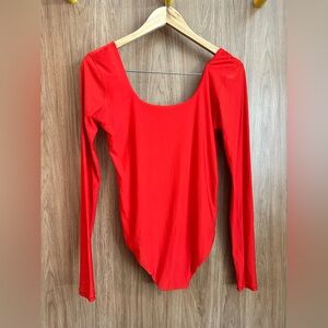 Hot red aerie bodysuit